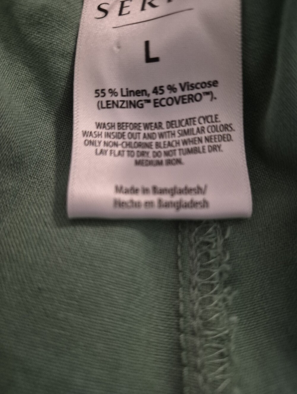 Serra Sage Green Athletic Linen-Blend Shorts - Picture 7 of 7